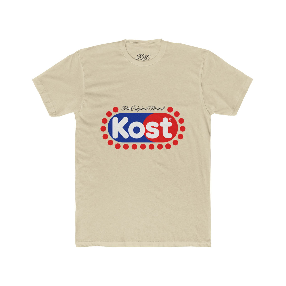 Kost Logo Tee — Retro Red & Blue Graphic T-Shirt