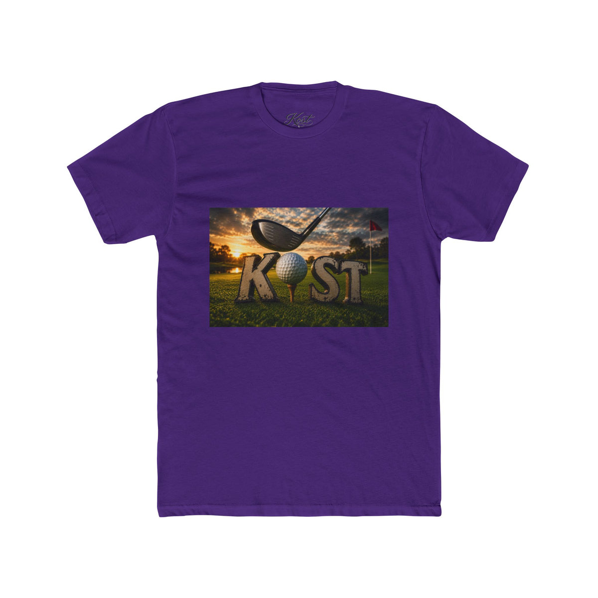 K!ST Golf Sunset Crew Tee — Vintage Golf Club Graphic T-Shirt