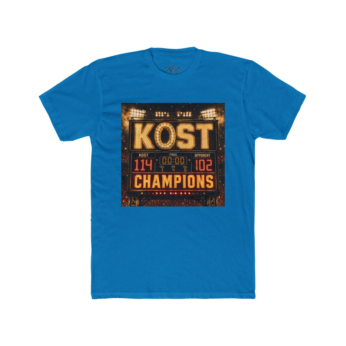 KOST Champions Basketball Scoreboard Tee – '114-102' Victory Shirt