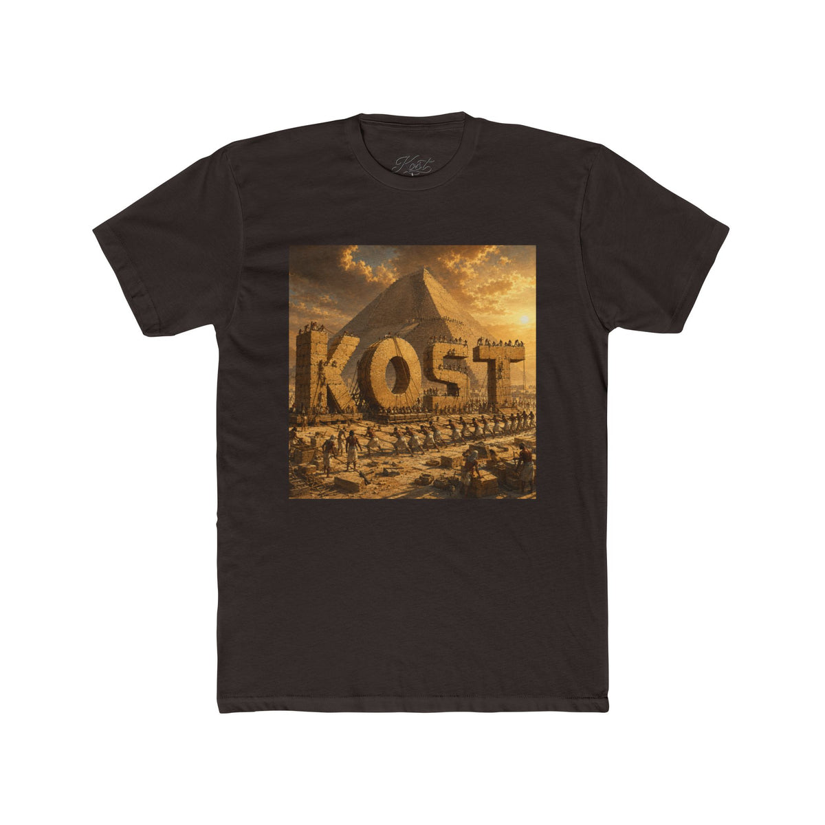 Egyptian Pyramid Graphic Tee - 'KOST' Vintage Desert Scene
