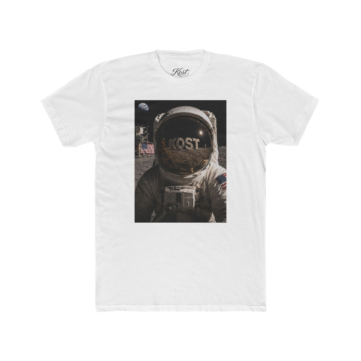 Astronaut Moonwalk T‑Shirt — Vintage Space Helmet Graphic