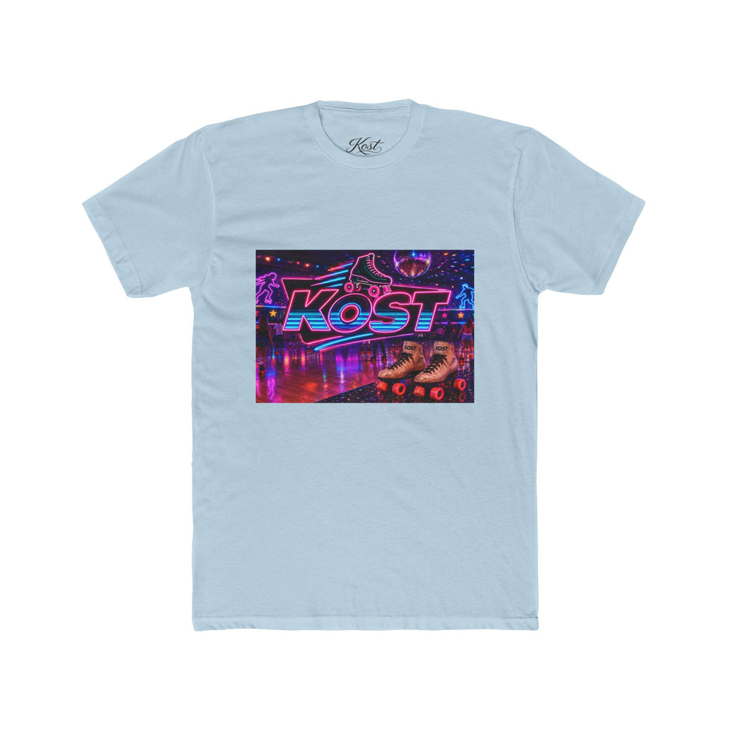 Retro Roller Disco Tee — “KOST” Neon Skate Graphic T-Shirt