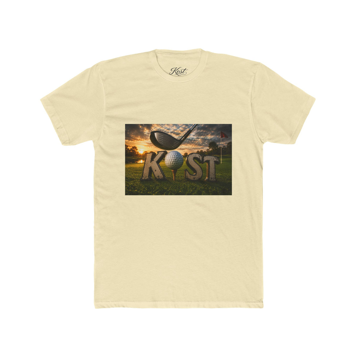 K!ST Golf Sunset Crew Tee — Vintage Golf Club Graphic T-Shirt