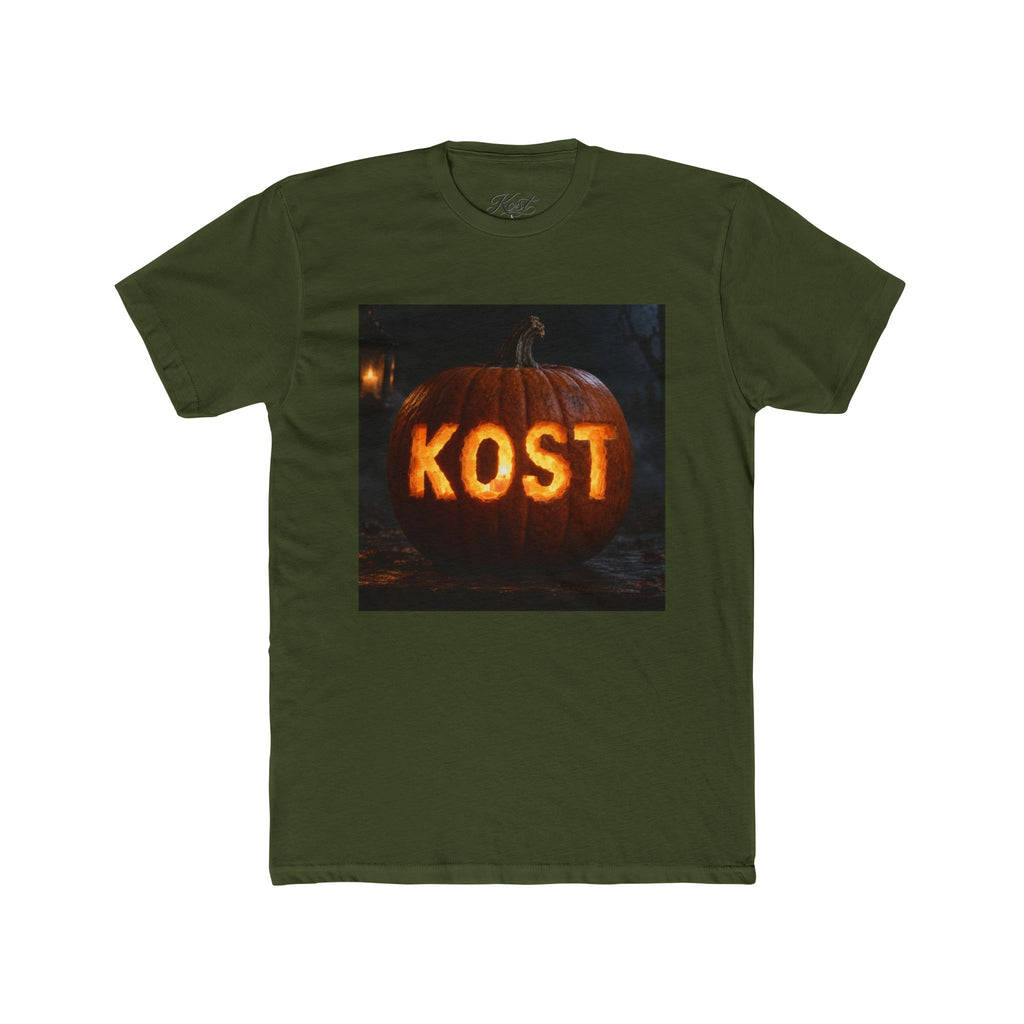 Pumpkin Carved 'KOST' Tee — Halloween Jack-O'-Lantern T-Shirt