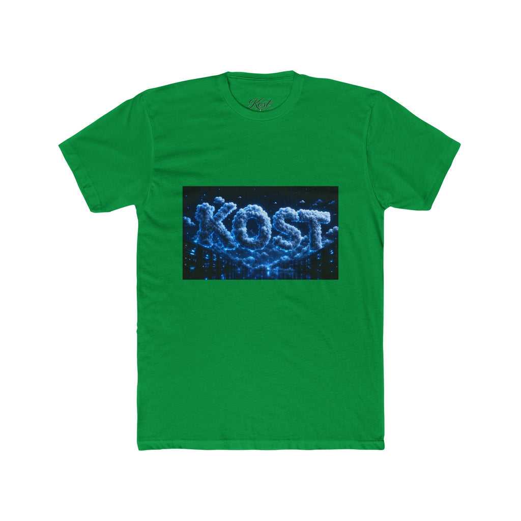 KOST Neon Bubble Logo Tee — Retro Blue Graphic T-Shirt