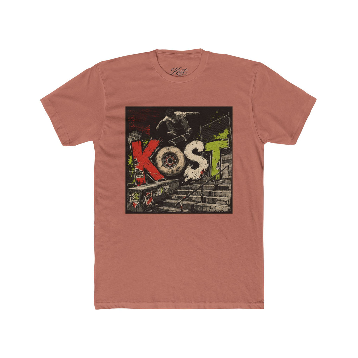 Kost Skate Graphic Tee — Vintage Skateboard Street Art T-Shirt