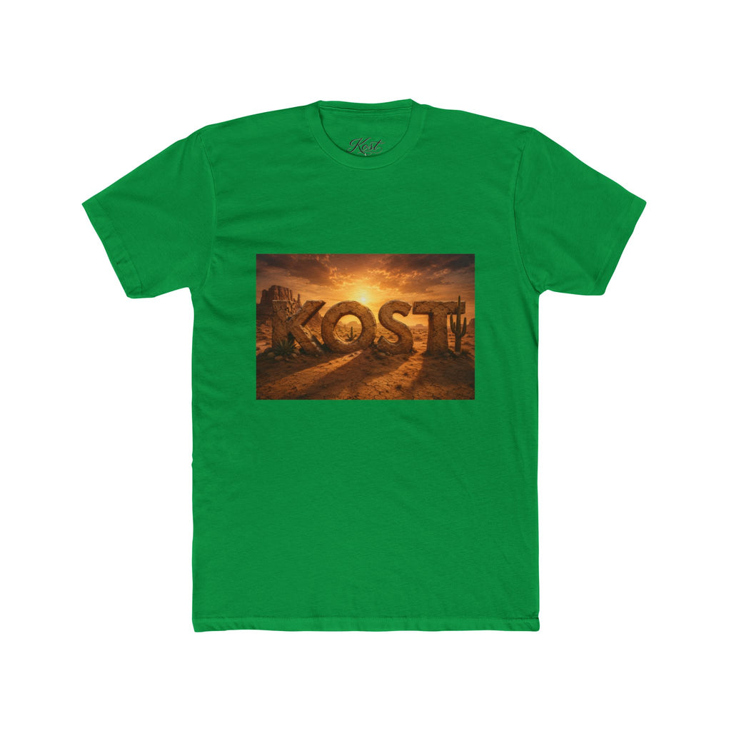 KOST Sunrise Graphic Tee — Vintage Stone Lettering Sunset T-Shirt