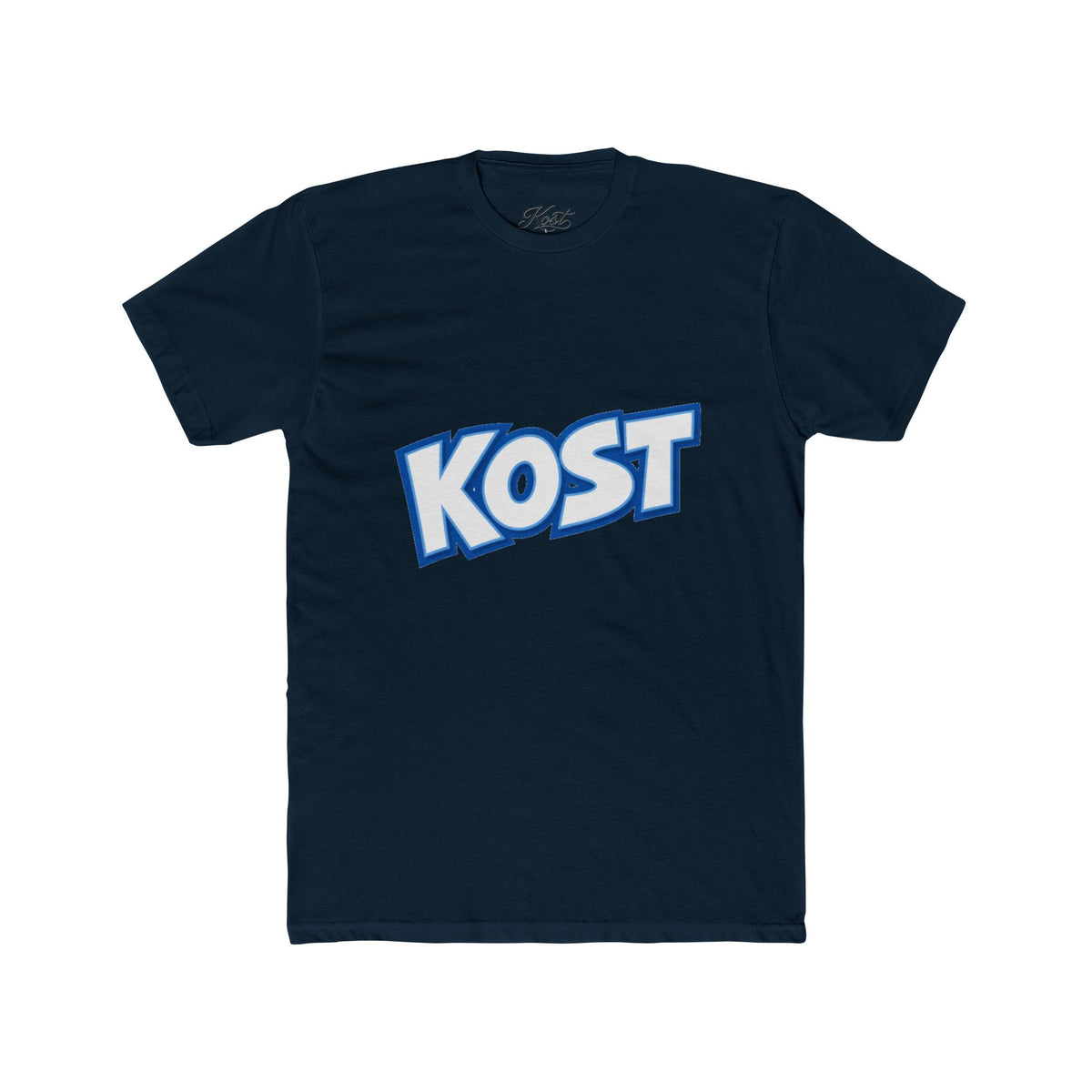 KOST Retro Logo T‑Shirt — Bold Blue Graphic Crew Tee