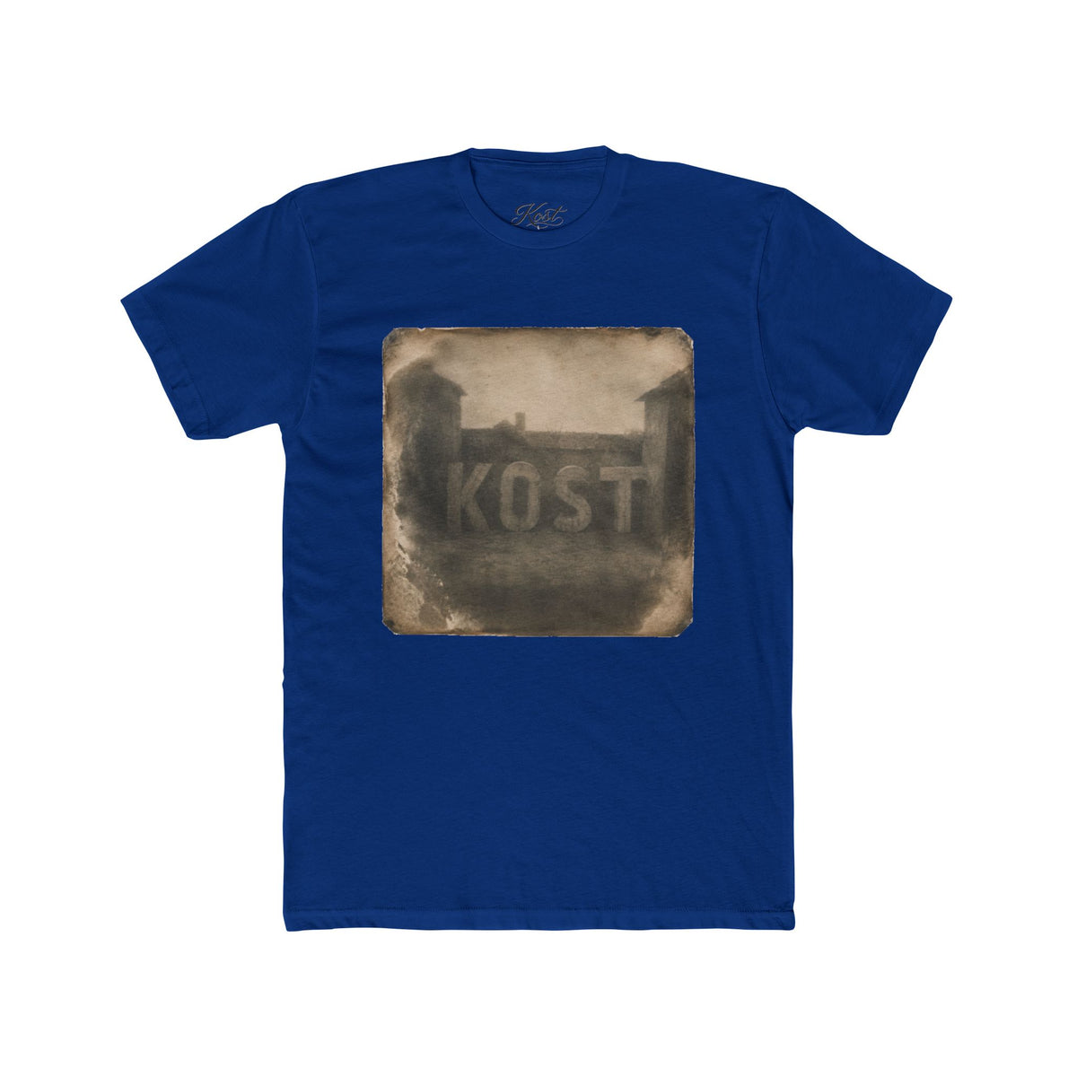 Vintage Photo Tee — 'KOST' Sepia Building Graphic