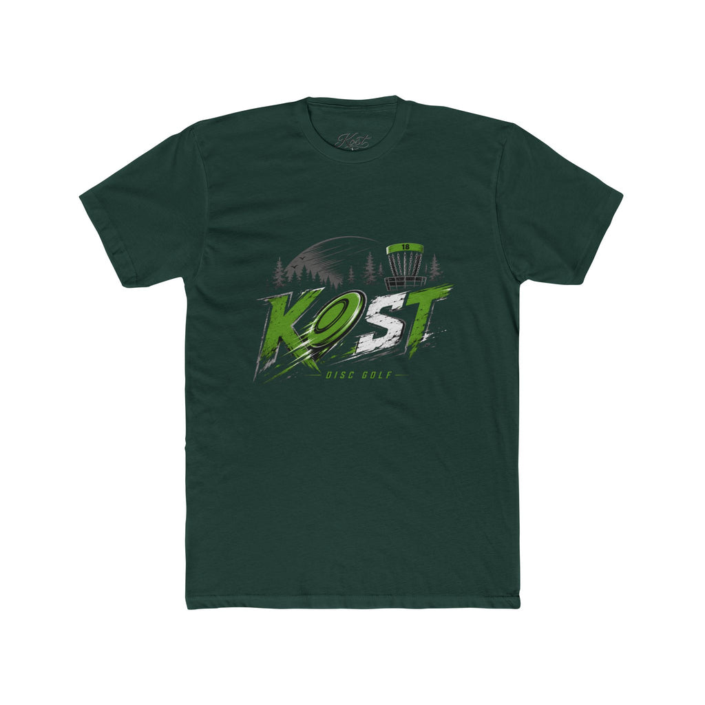 Disc Golf Tee — "K.O.T" Logo Shirt with Basket & Forest Graphic