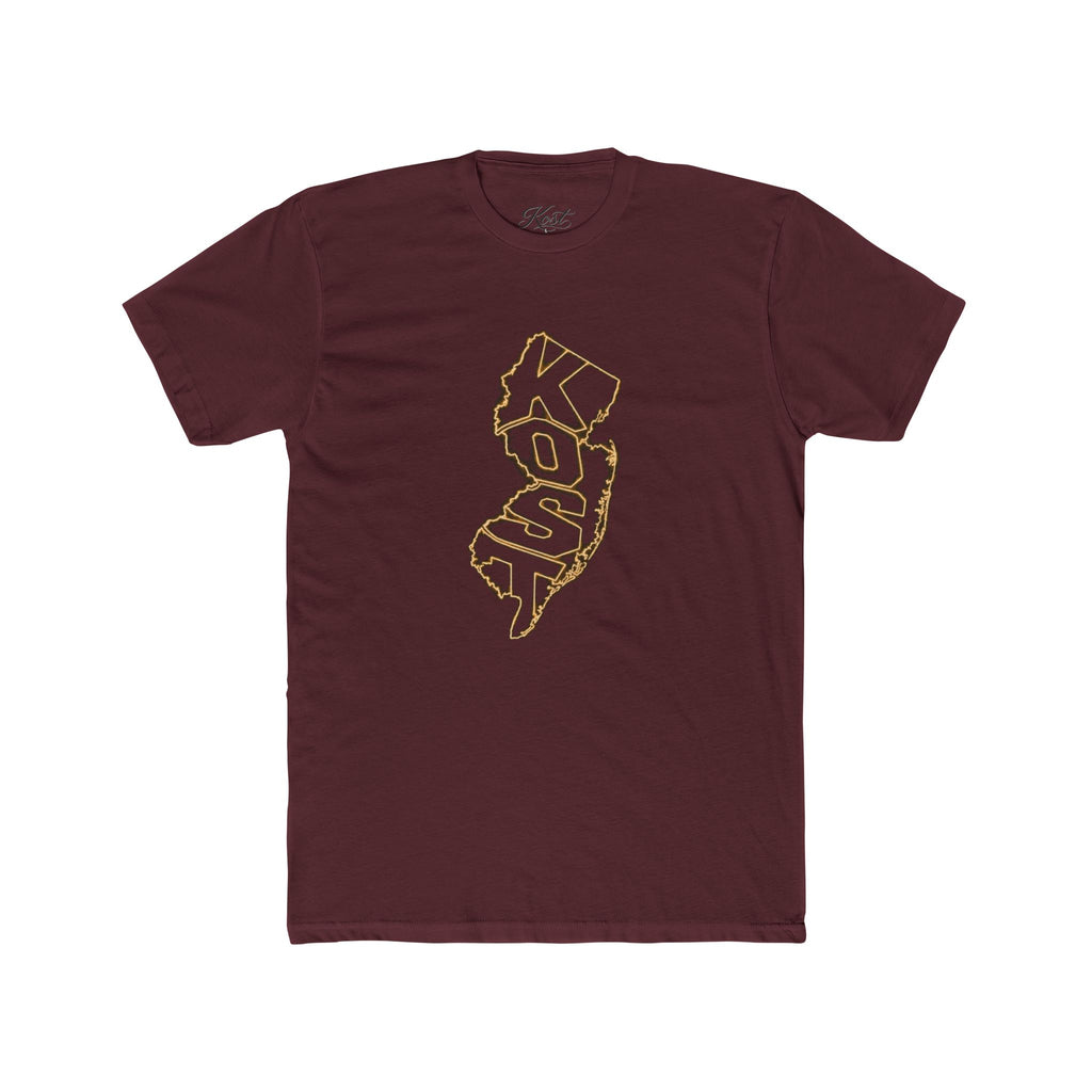 New Jersey 'KOSO' Map Tee — Vintage Gold State Graphic T-Shirt