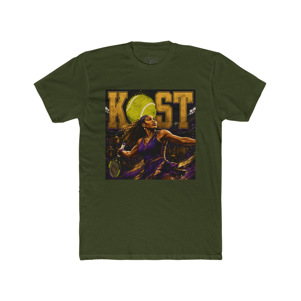 KOST Tennis Player Graphic Tee — Vintage Athlete Art Shirt
