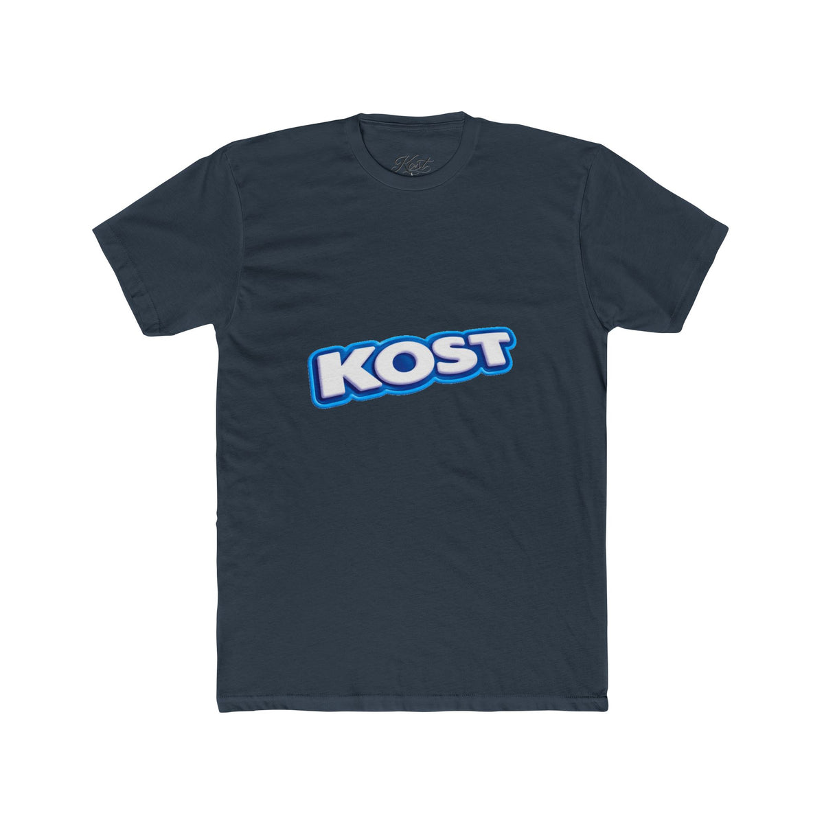 KOST Logo Tee — Retro Blue Gradient Graphic T-Shirt