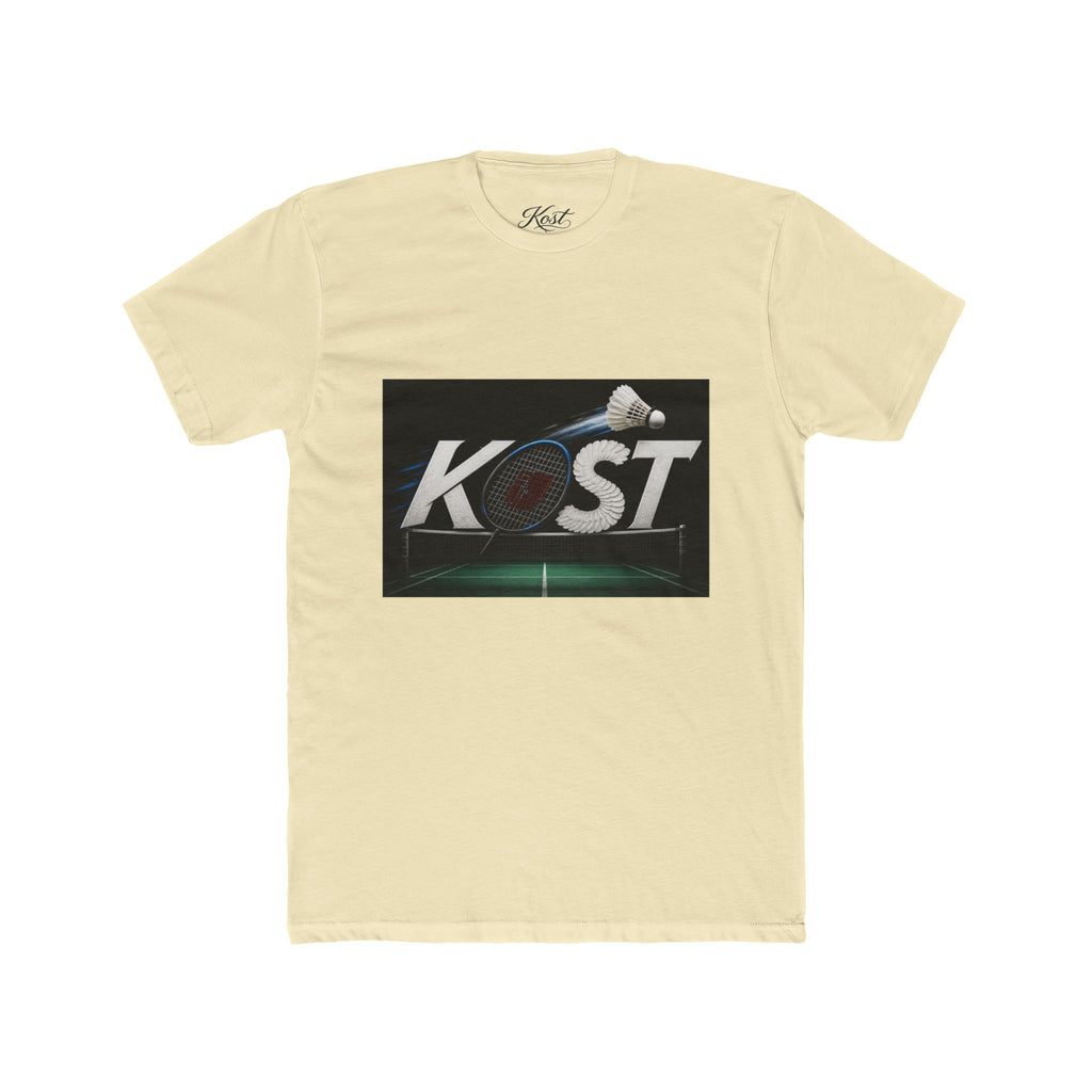 Badminton KOST Graphic Tee — Shuttlecock Court Logo T-Shirt