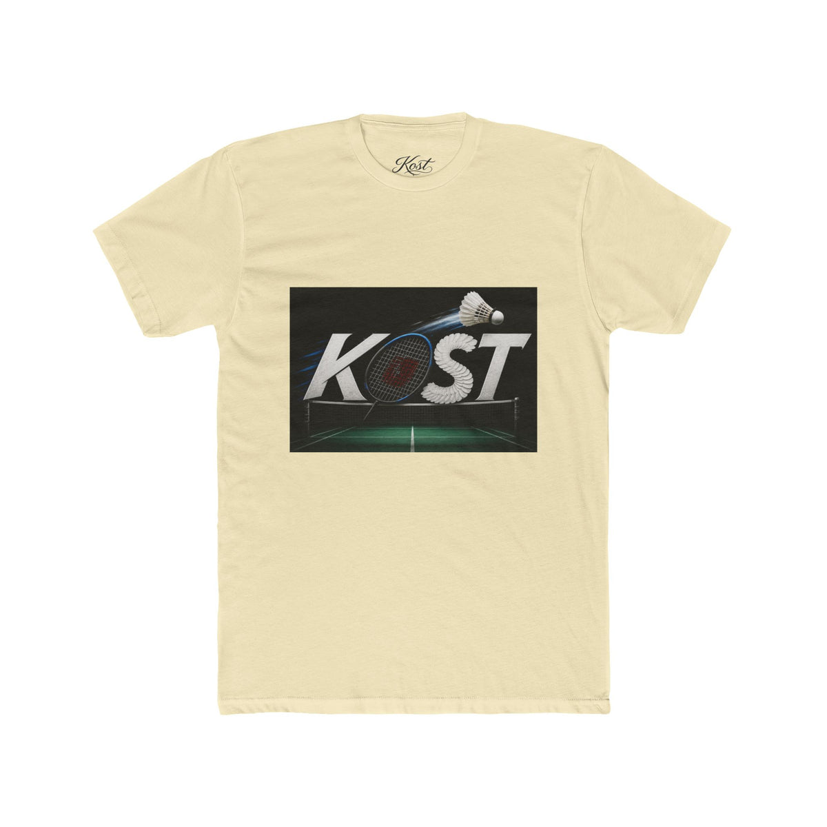 Badminton KOST Graphic Tee — Shuttlecock Court Logo T-Shirt