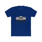 White Tee with White House Illustration and "KOST" Script – Patriotic Graphic T-Shirt