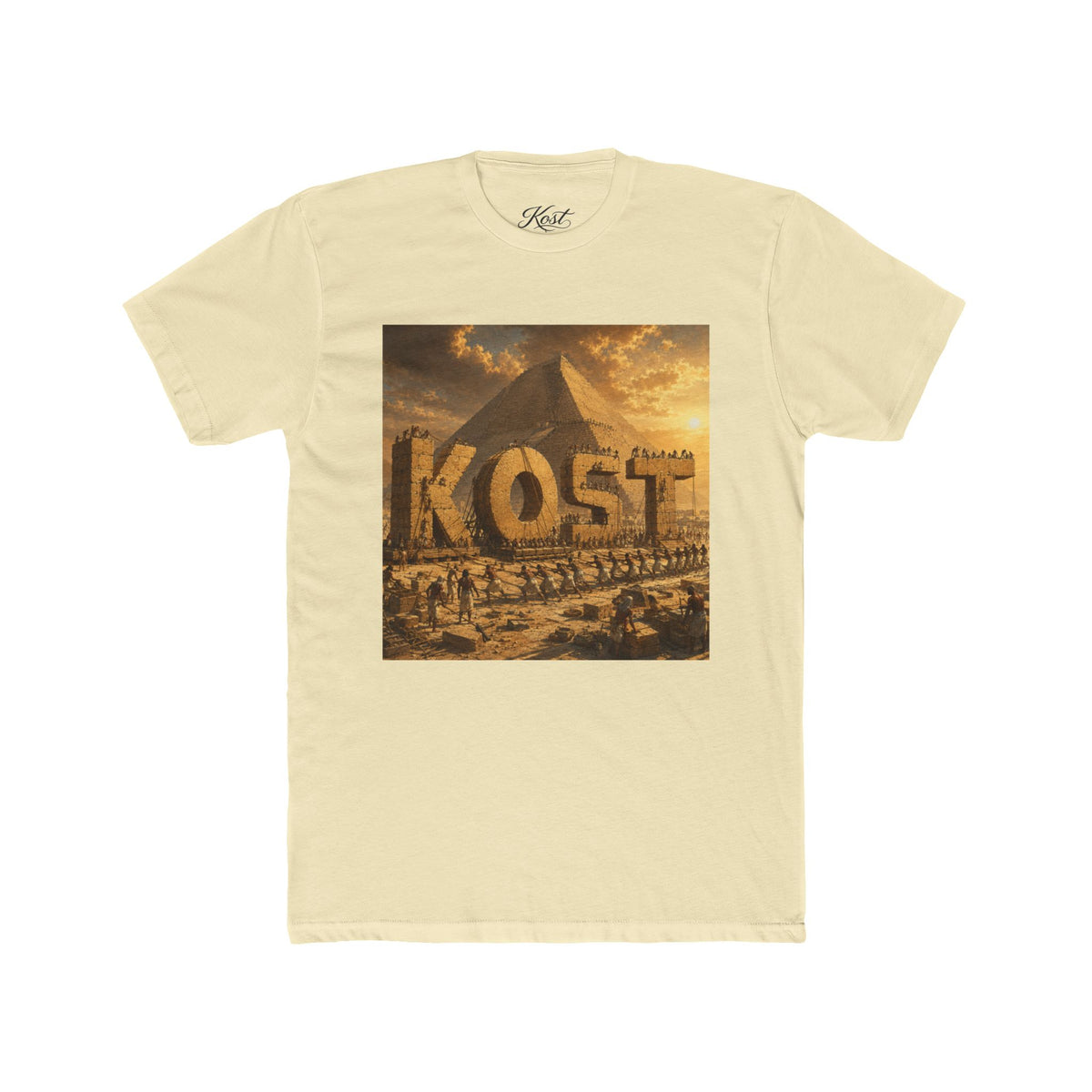 Egyptian Pyramid Graphic Tee - 'KOST' Vintage Desert Scene
