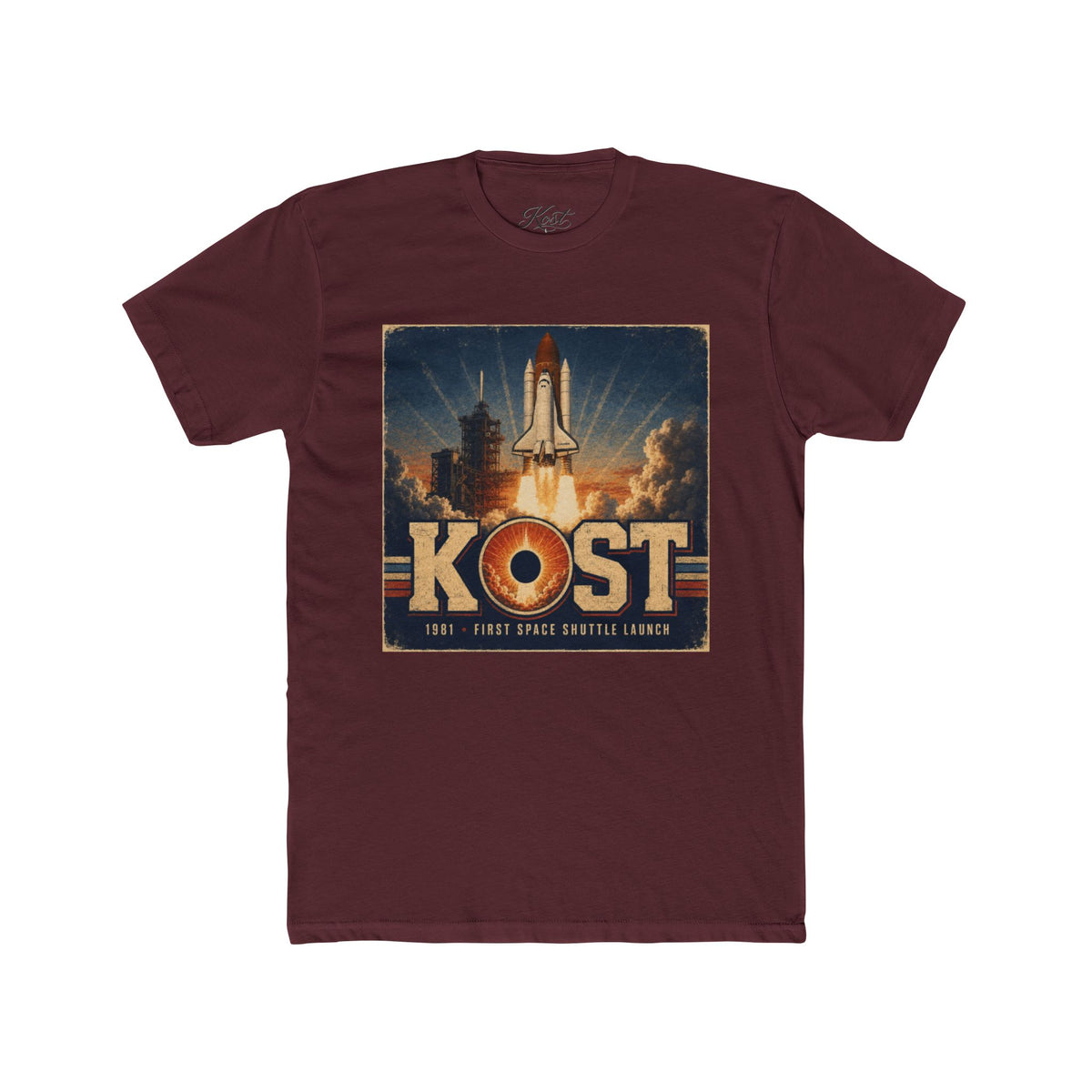 KOST Space Shuttle Retro Tee — Vintage Rocket Launch Graphic T-Shirt