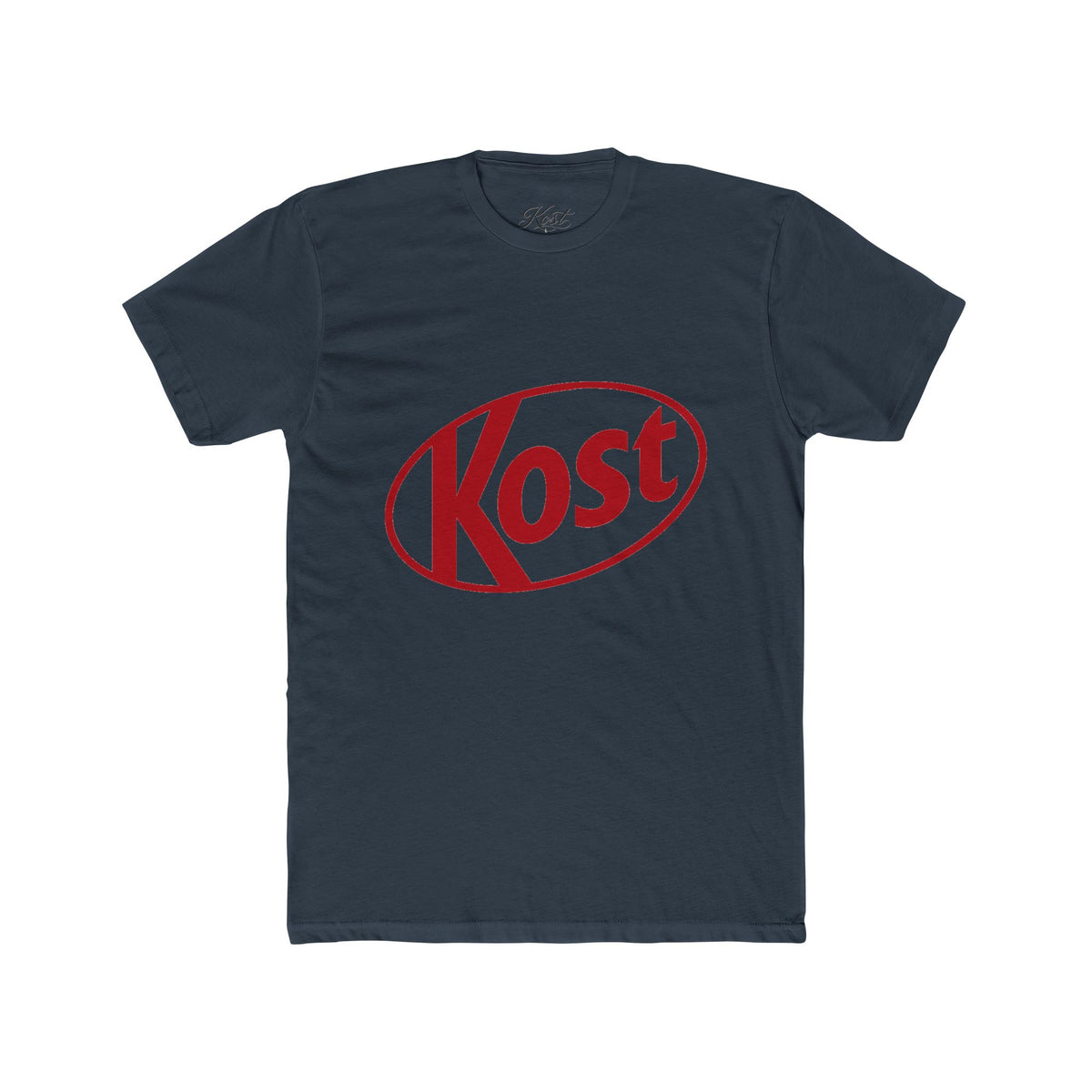 Kost Logo Tee — Retro Red Graphic Crew T‑Shirt