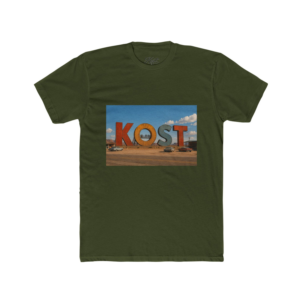 KOST Sign Photo Tee – Vintage Desert Roadside Souvenir T-Shirt
