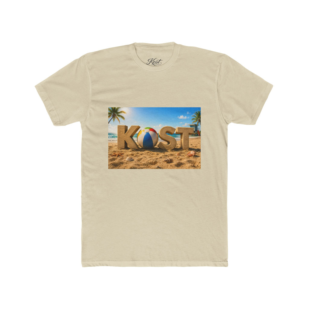 Coastal Beach Tee — 'KOST' Sand & Surf Graphic T-Shirt