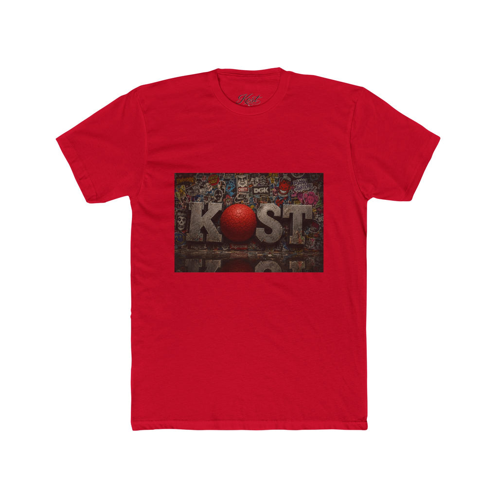 KØST Vintage Sticker Collage Tee — Red Heart Logo Graphic T‑Shirt