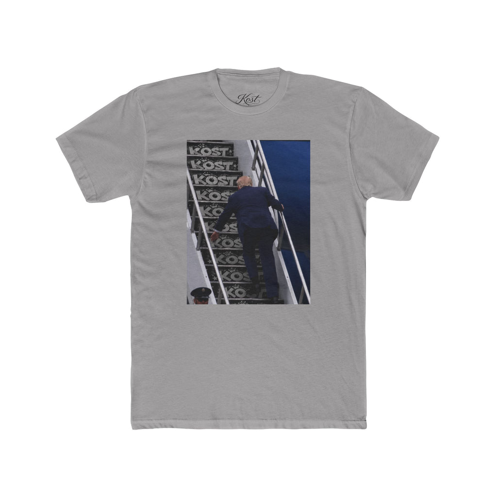 Vintage Skate Stairs Photo Tee — KOST Logo Graphic Crew Shirt