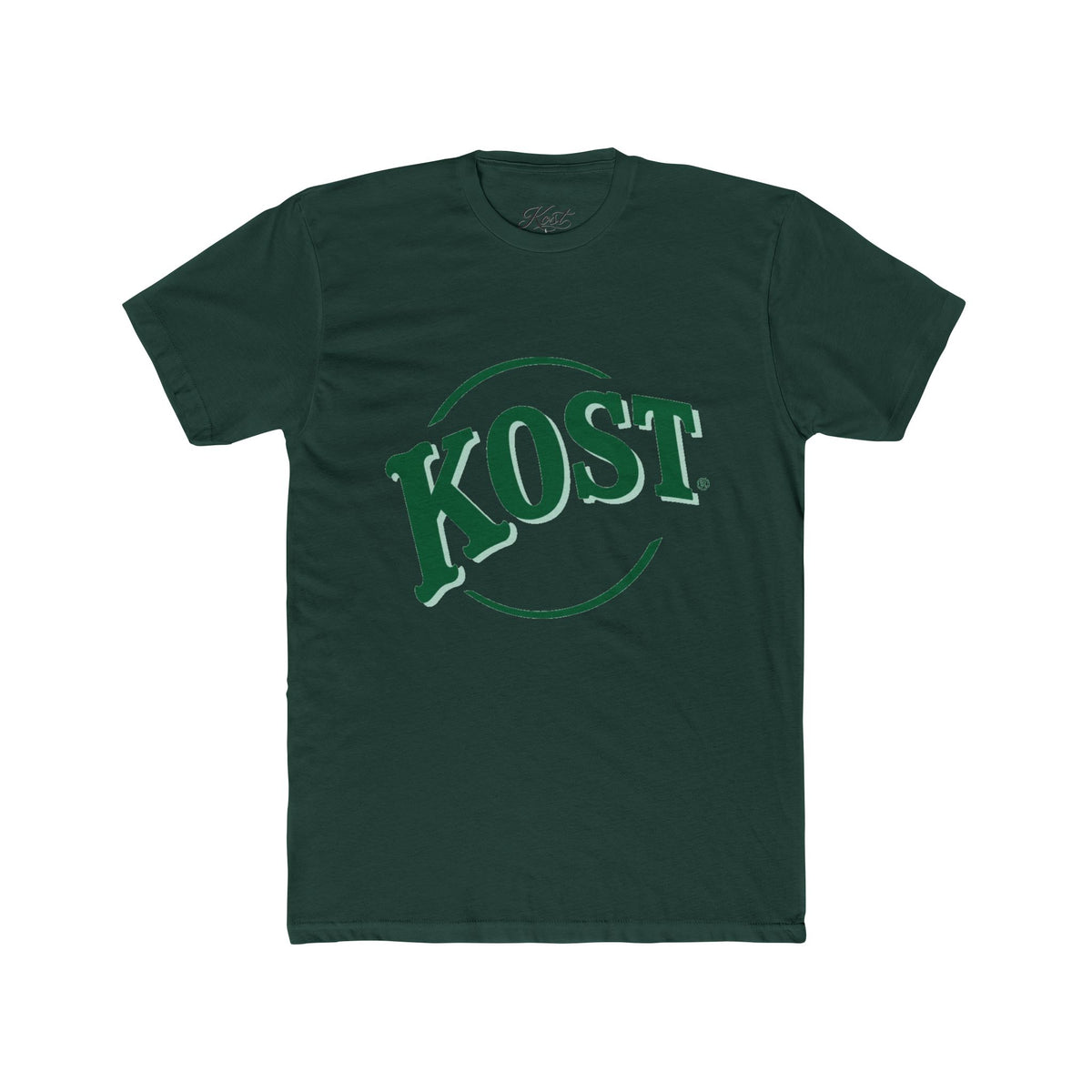 KOST Vintage Logo Tee — Green Retro Circle Graphic T-Shirt