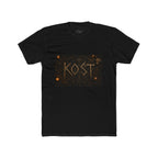 KÖST Rustic Firebrand Tee — Vintage Burned Lettering Graphic T-Shirt