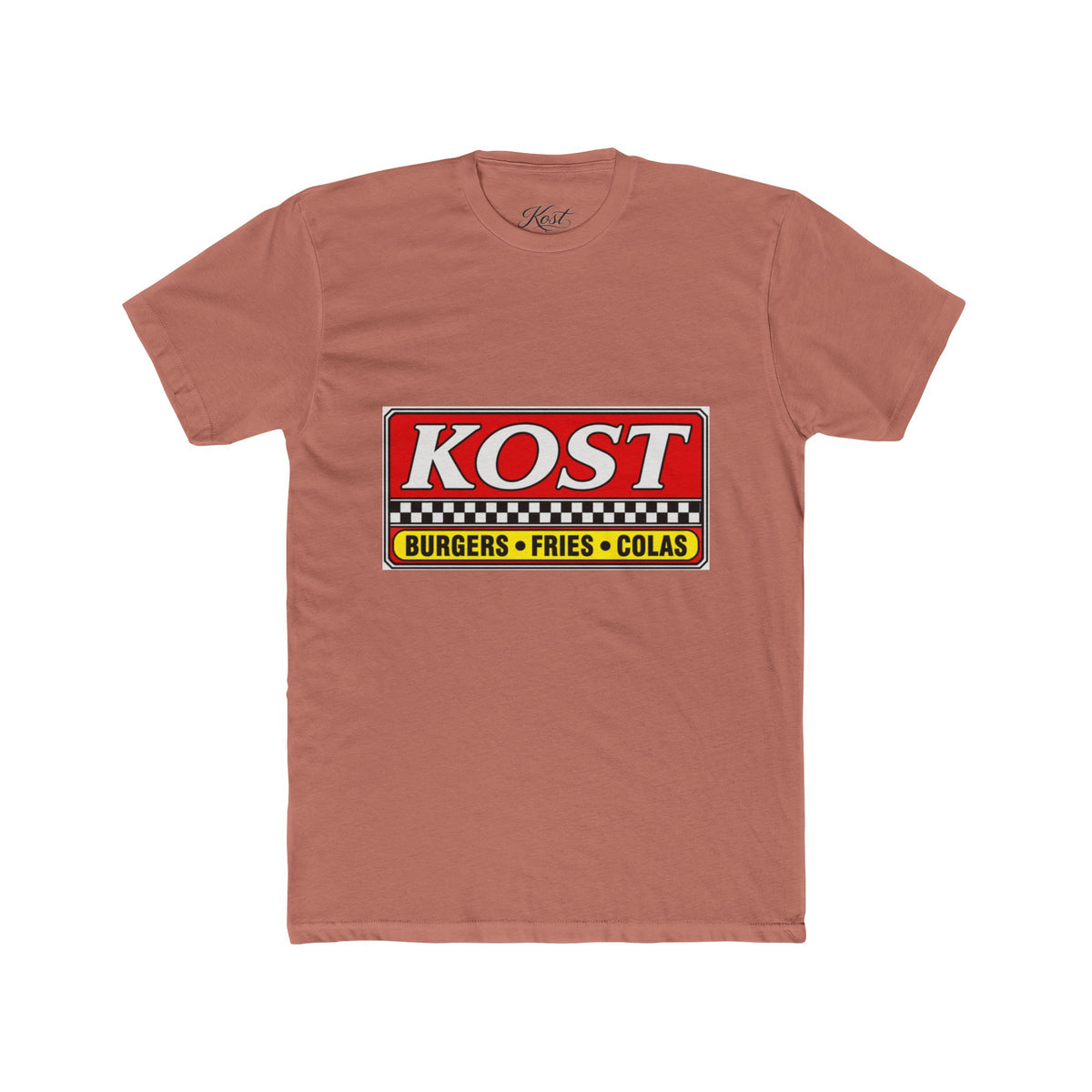 KOST Burgers • Fries • Colas Tee — Retro Diner Logo T-Shirt