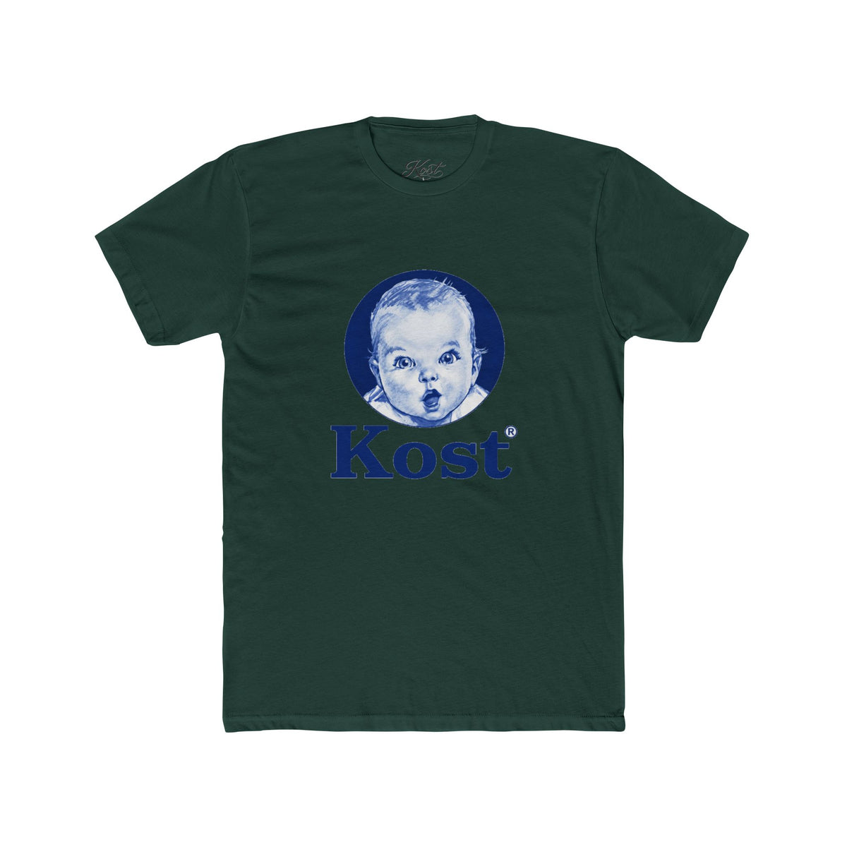 Retro Baby Face Tee — "Kost" Vintage Logo Cotton T-Shirt