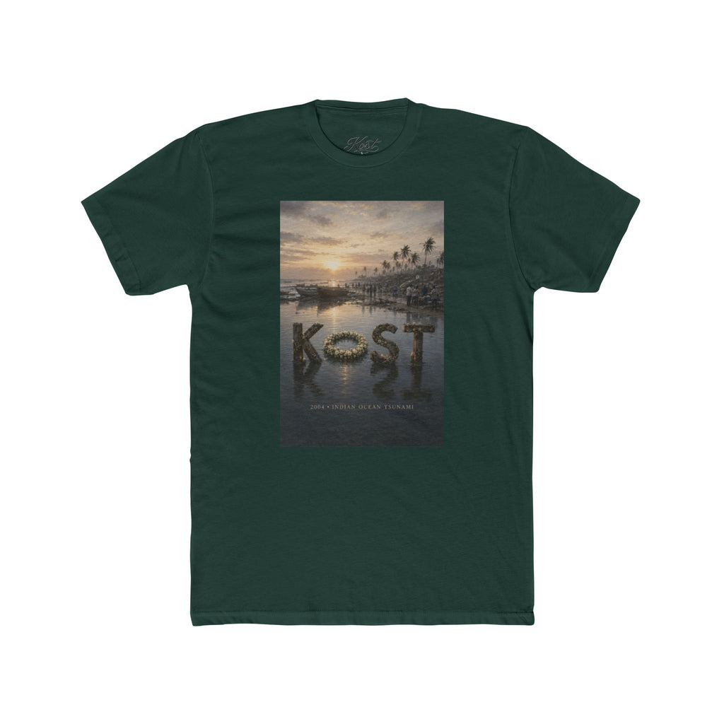 KOST Tropical Sunset Photo Tee — Palm Trees Beach Sunset Graphic T-Shirt