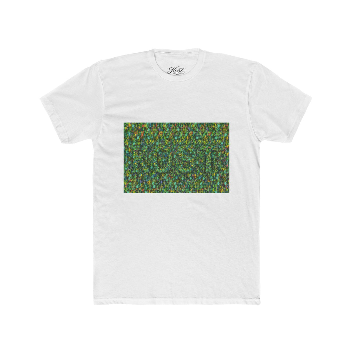 Abstract Mosaic Green Pattern T‑Shirt