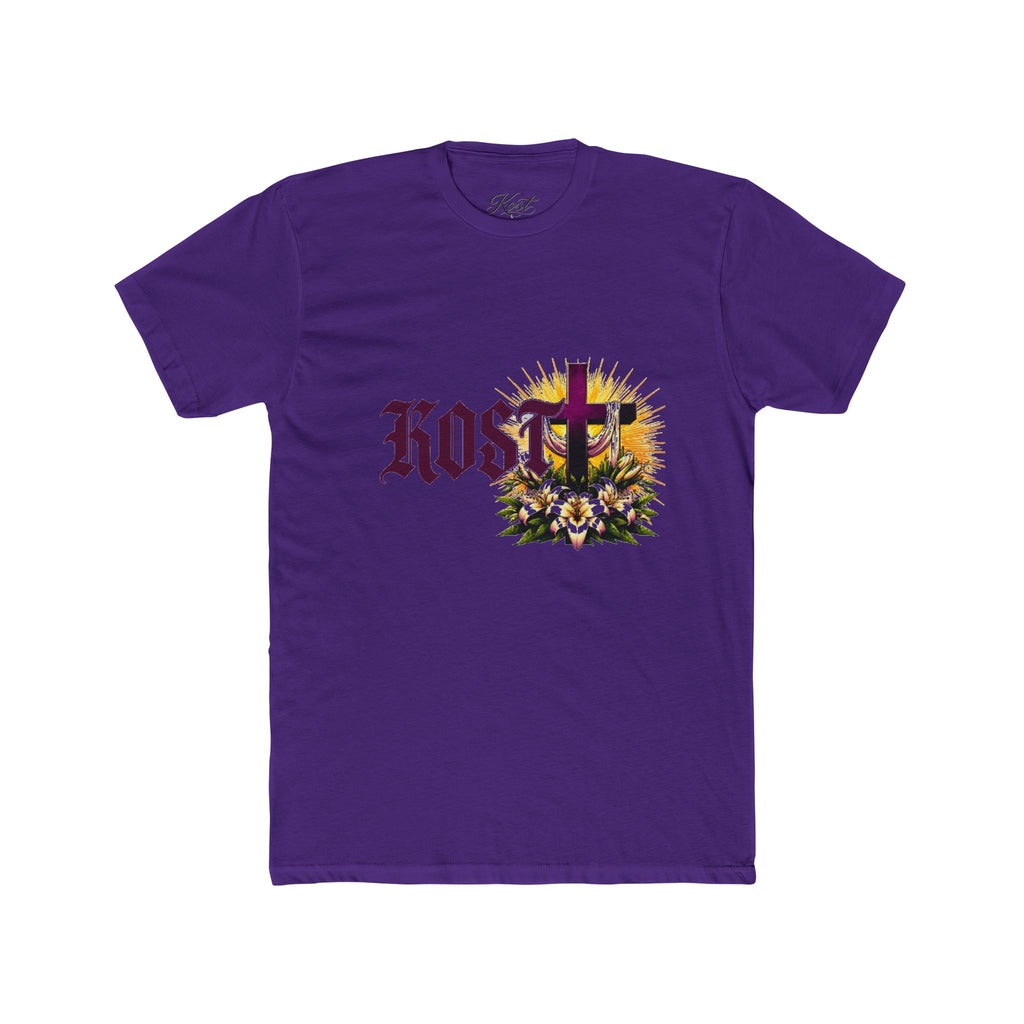 KOSTU Floral Cross Graphic T-Shirt