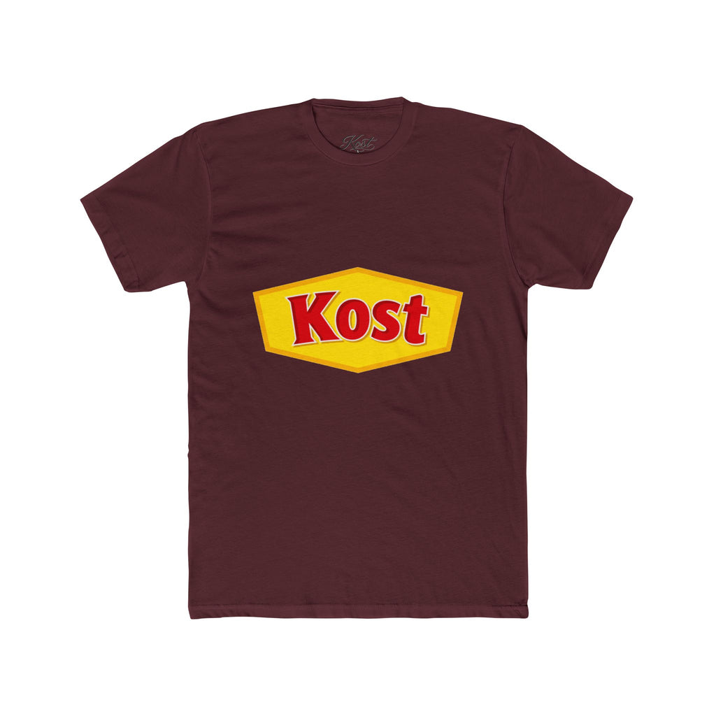 Kost Logo Tee — Retro Yellow & Red Graphic T-Shirt