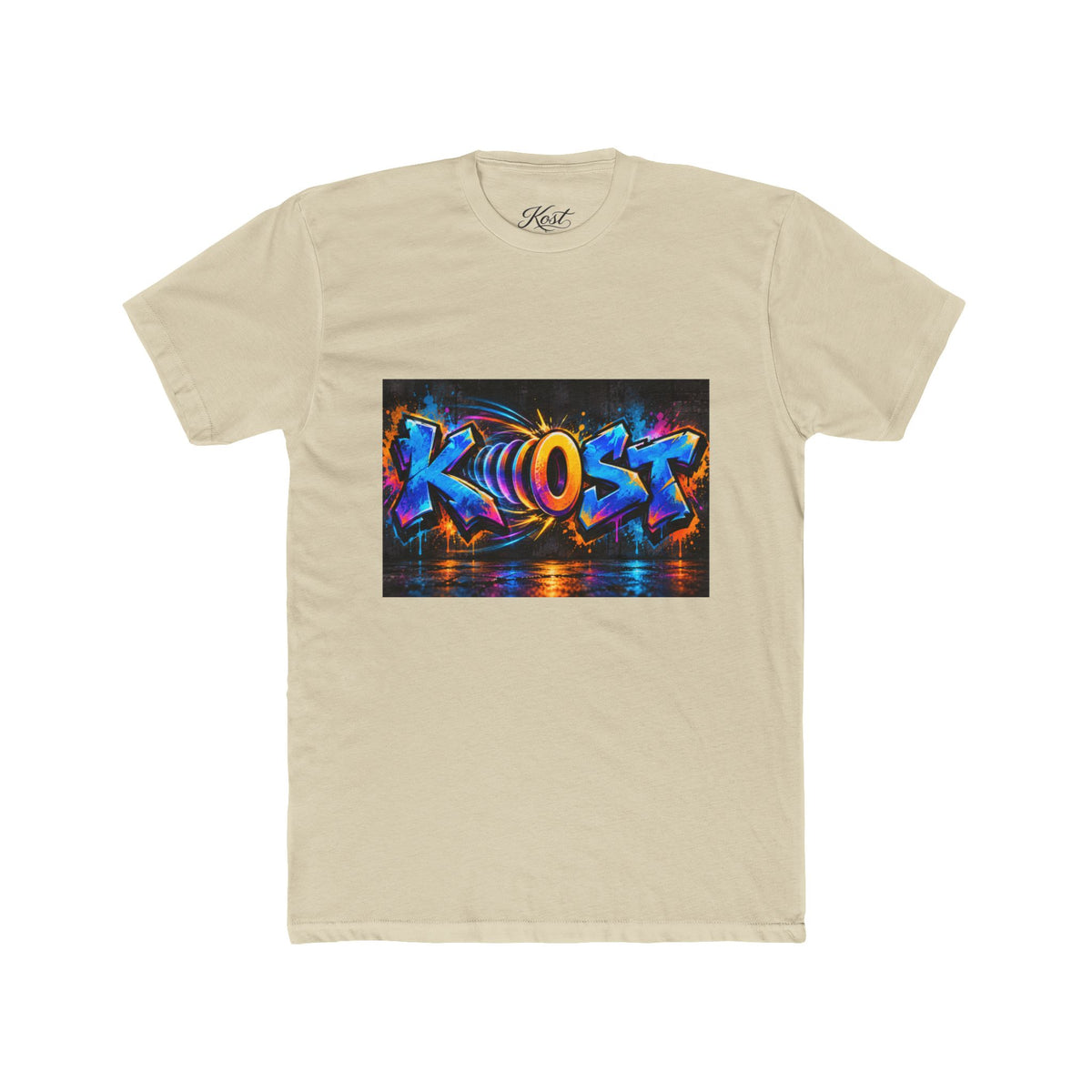 Graffiti 'KHOST' Art Tee - Vibrant Urban Streetwear Crewneck