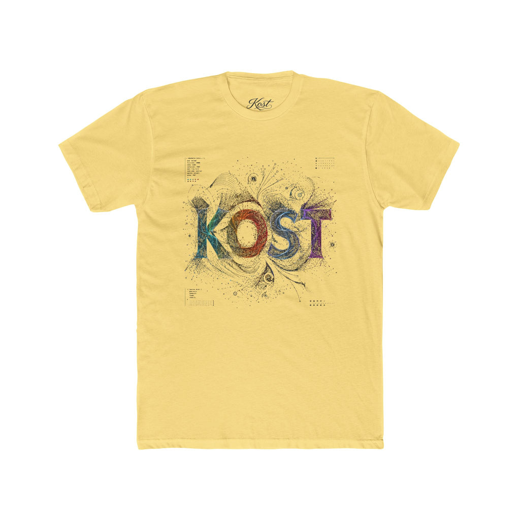 KOST Graphic Tee — Colorful Abstract Lettering Cotton T‑Shirt