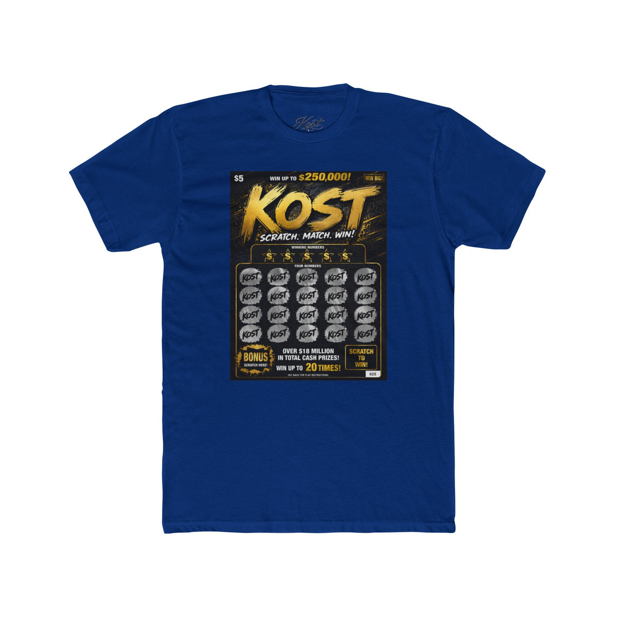 KOST Lottery Scratch-Off Tee — Vintage Game Ticket Graphic T-Shirt