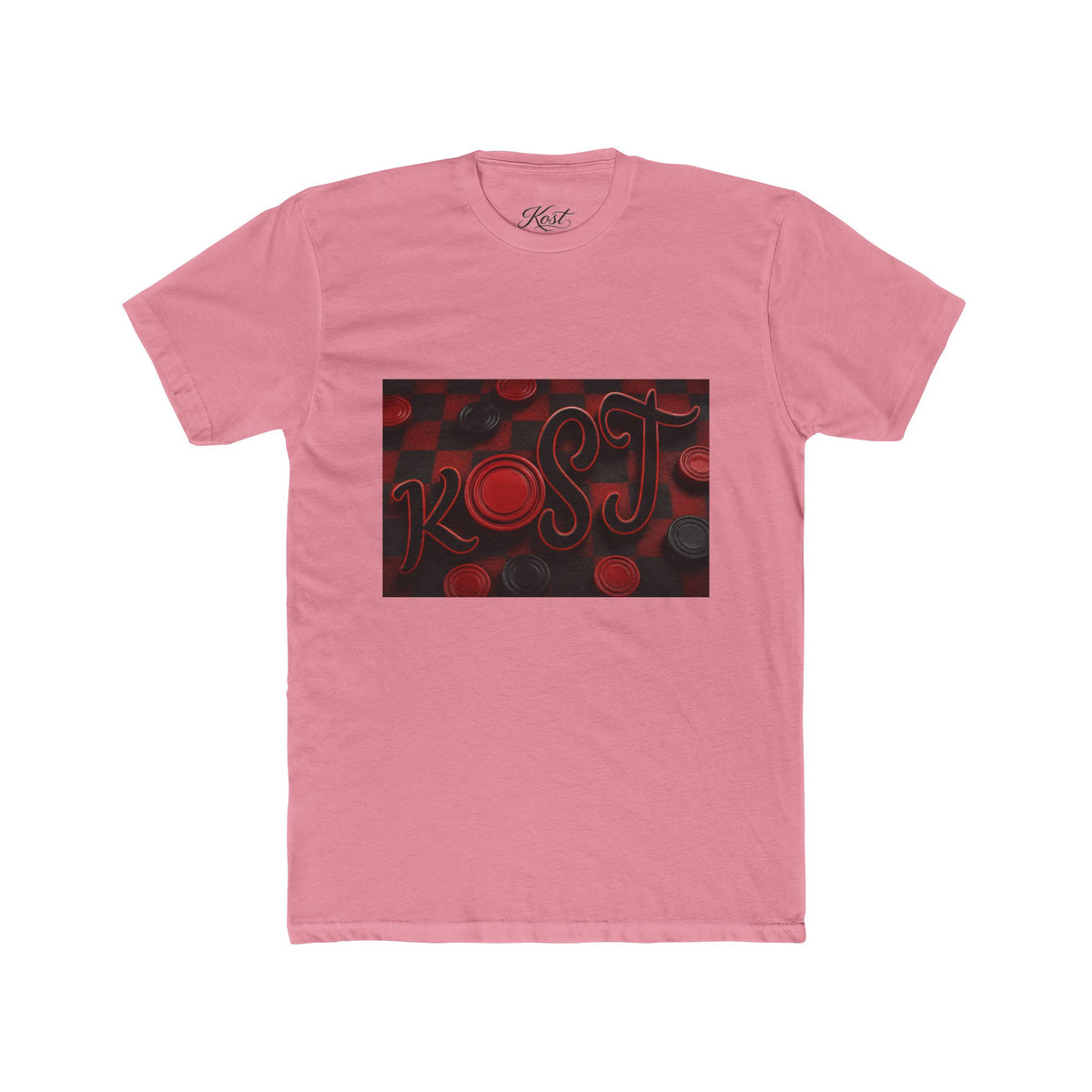 Abstract Red Bokeh Graphic Tee — 'Rogue' Script Design