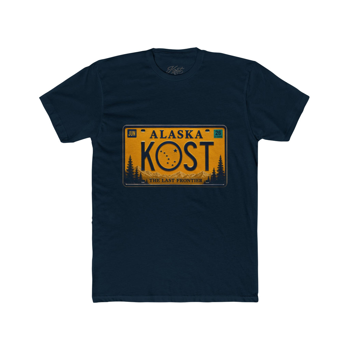 Alaska License Plate Tee — 'KOST' Vintage State Pride T-Shirt
