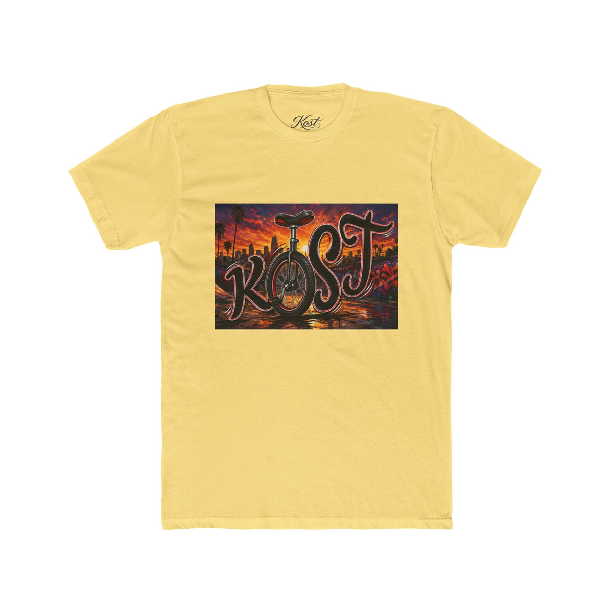 “Kost” City Skyline Graphic Tee — Vintage Sunset Urban Streetwear T‑Shirt