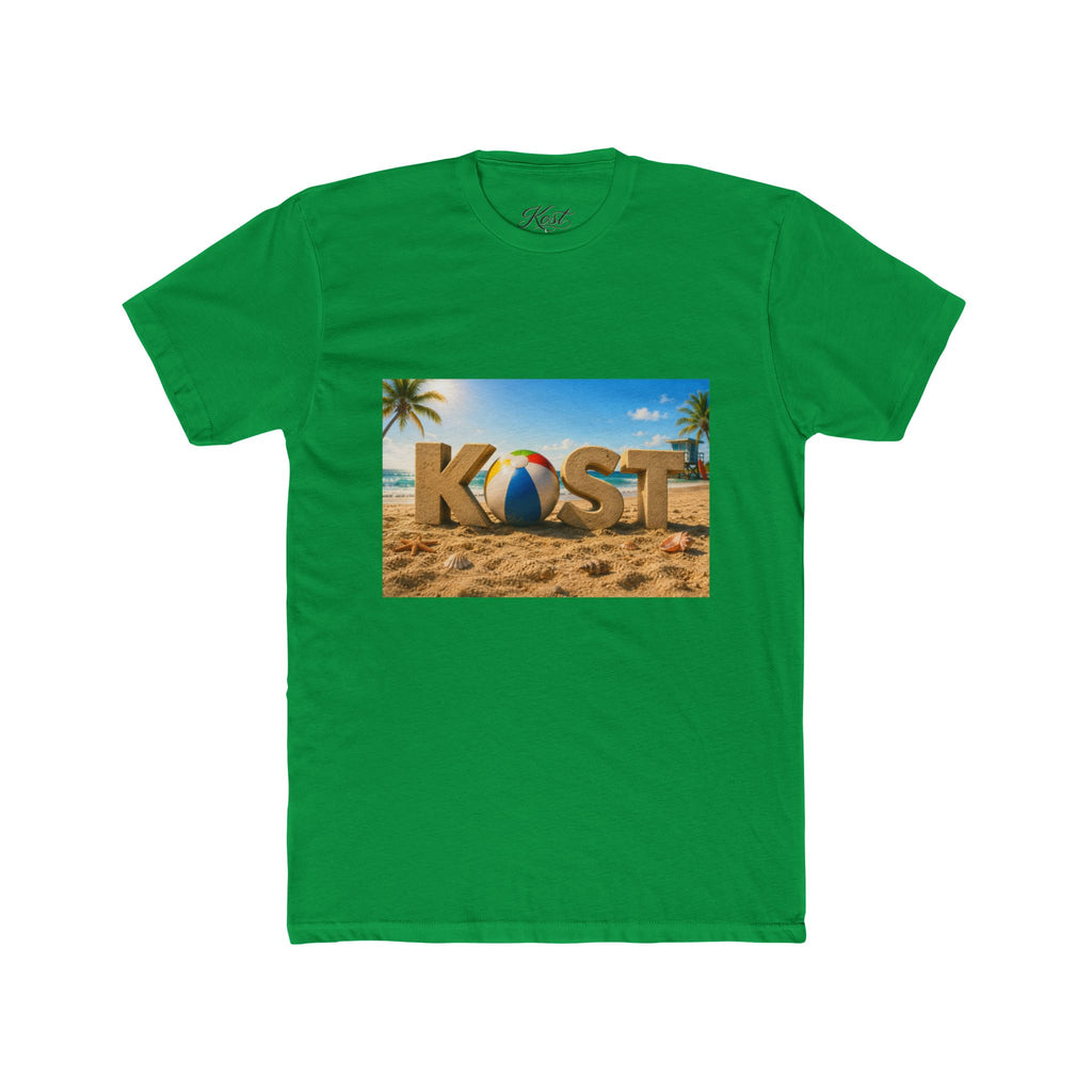Coastal Beach Tee — 'KOST' Sand & Surf Graphic T-Shirt