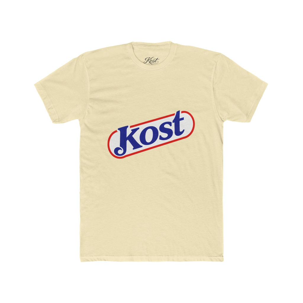 Kost Logo Tee — Retro Red & Blue Script T‑Shirt