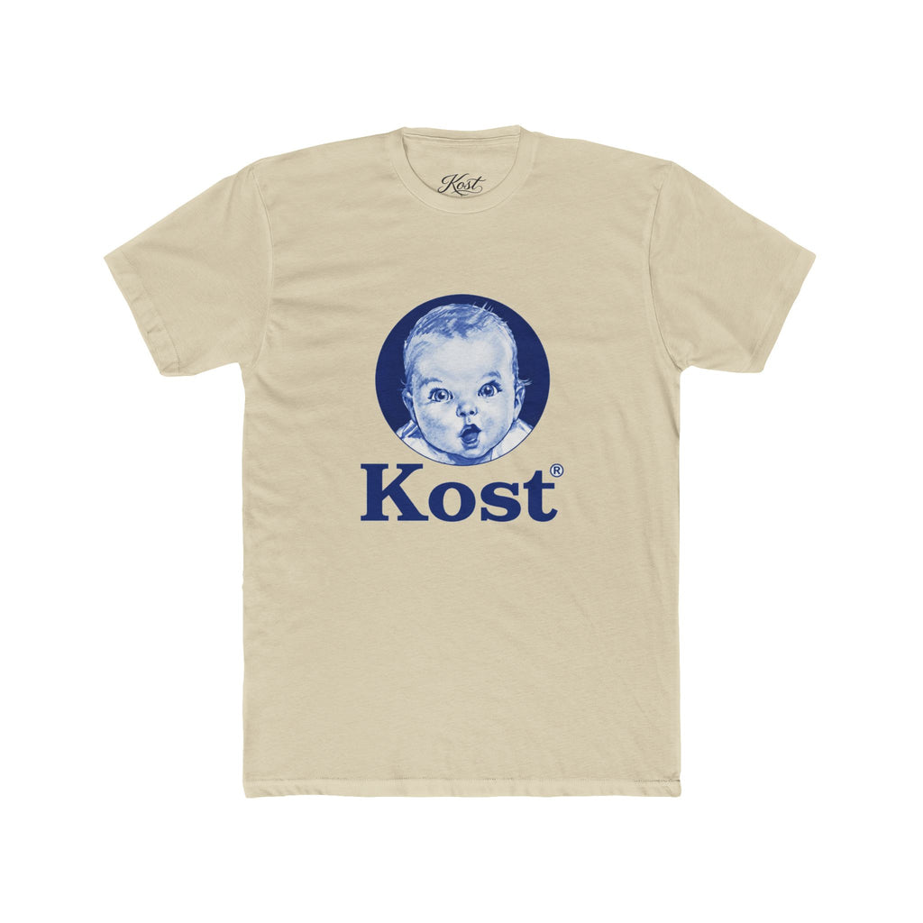 Retro Baby Face Tee — "Kost" Vintage Logo Cotton T-Shirt