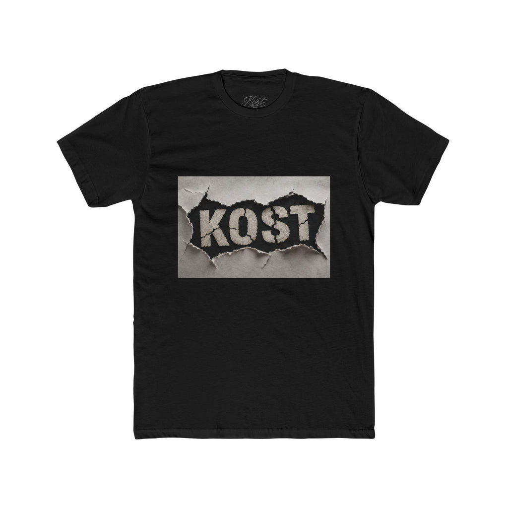 KOST Graphic T-Shirt – Distressed Black and White Streetwear Tee