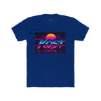 Retro Sunset "ROST" Graphic Tee — 80s Vaporwave Palm Beach T-Shirt