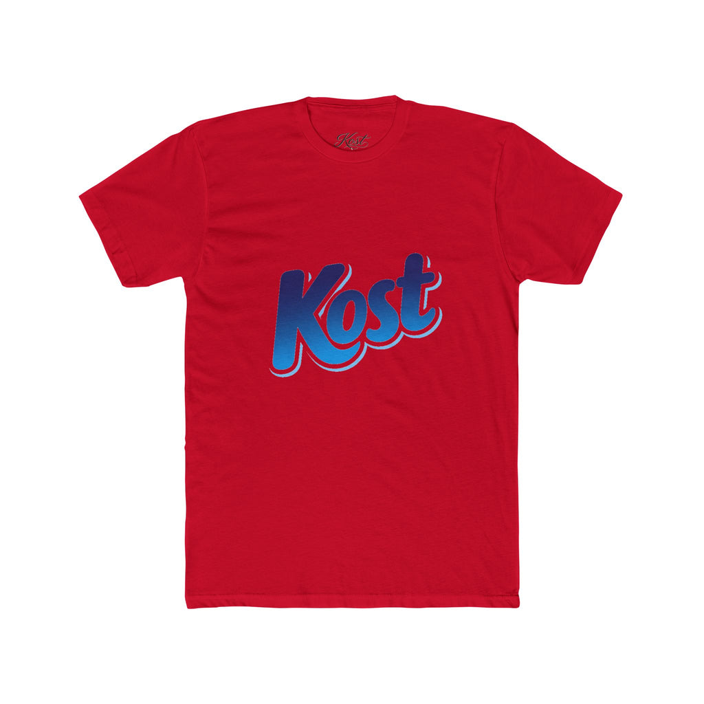Kost Logo Tee — Retro Blue Script Graphic T-Shirt