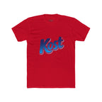 Kost Logo Tee — Retro Blue Script Graphic T-Shirt