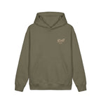 KOST Globe Graphic Hoodie — Vintage Earthtone Logo Heavyweight Sweatshirt