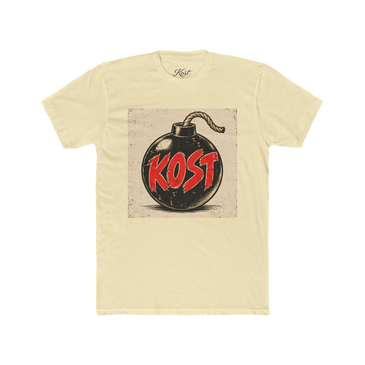 Bomb Graphic T‑Shirt — "KOST" Retro Punk Logo Tee